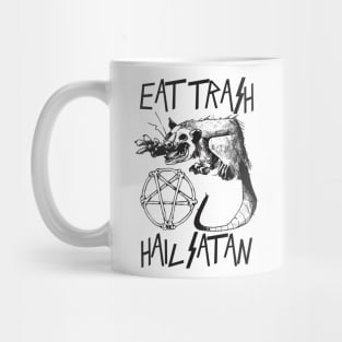 Funny Cult Eat Trash Hail Satan Aesthetic Possum Streetwear Mug